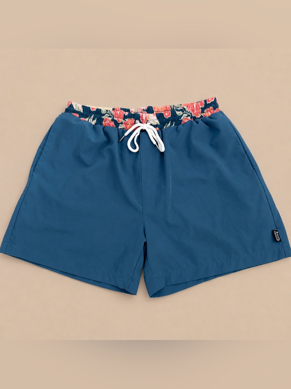 Simply Southern Men’s Teal Floral Swim Trunks Board Shorts Size Medium